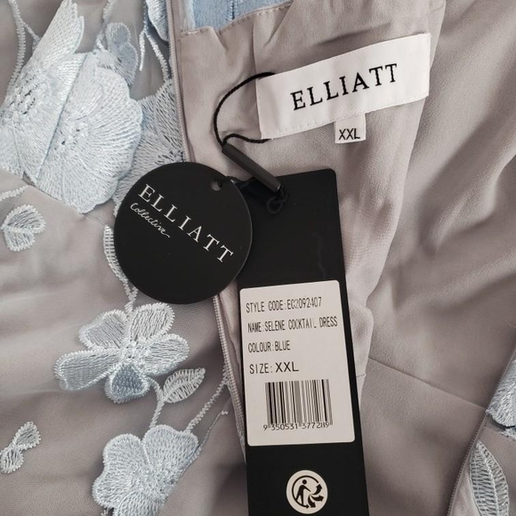 Selene Cocktail Midi Dress Blue - Picture 9 of 9